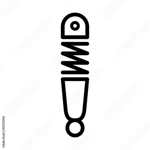 Car shock absorber line icon