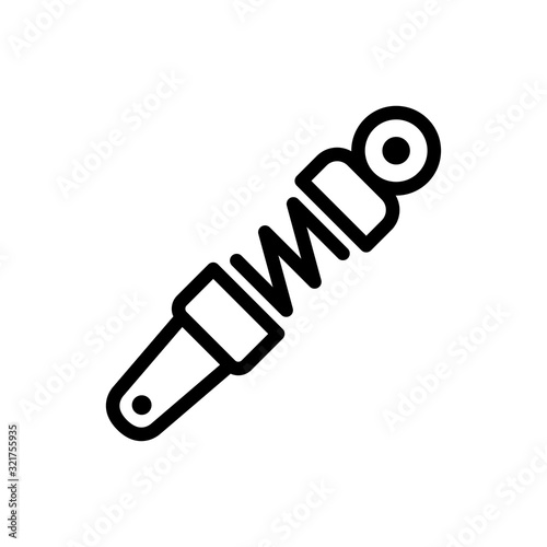 Car shock absorber line icon