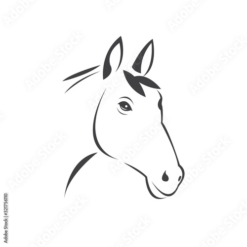 Vector head of horse black. Mammals. logo. icon. symbol. design. on white background © ploygraphic