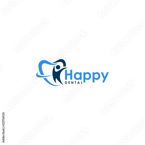 Creative Dental Shape Smile / happy dental modern Vector logo design download