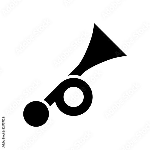 Car horn icon vector in solid style