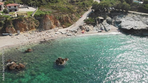 Beach Mourtias at Pelion peninsula, Greece. photo