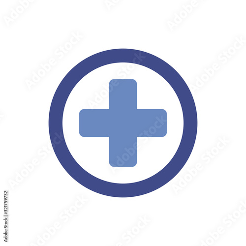 medical cross symbol flat style