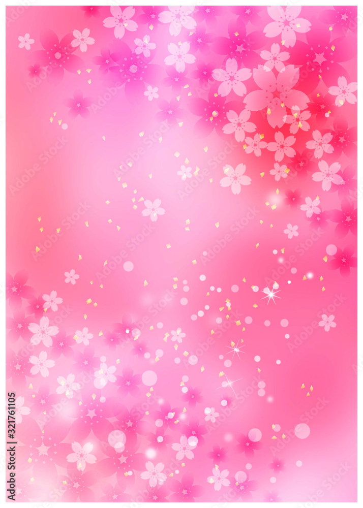 桜_淡いピンク背景 桜_淡いピンク背景