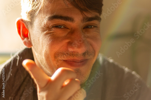 gros plan model portrait homme