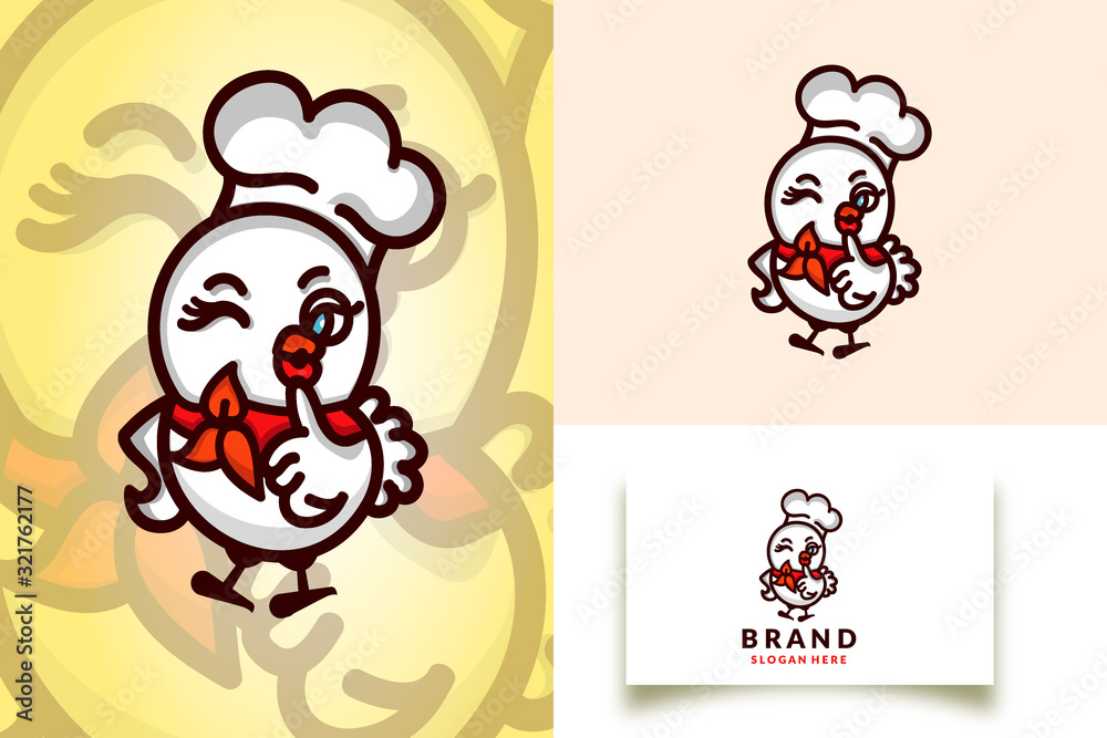 Chicks chef logo design template Chicks chef logo design template