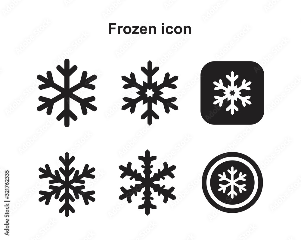Frozen, snow Icon template black color editable. Frozen, snow Icon symbol Flat vector illustration for graphic and web design. Frozen, snow Icon template black color editable. Frozen, snow Icon symbol Flat vector illustration for graphic and web design.