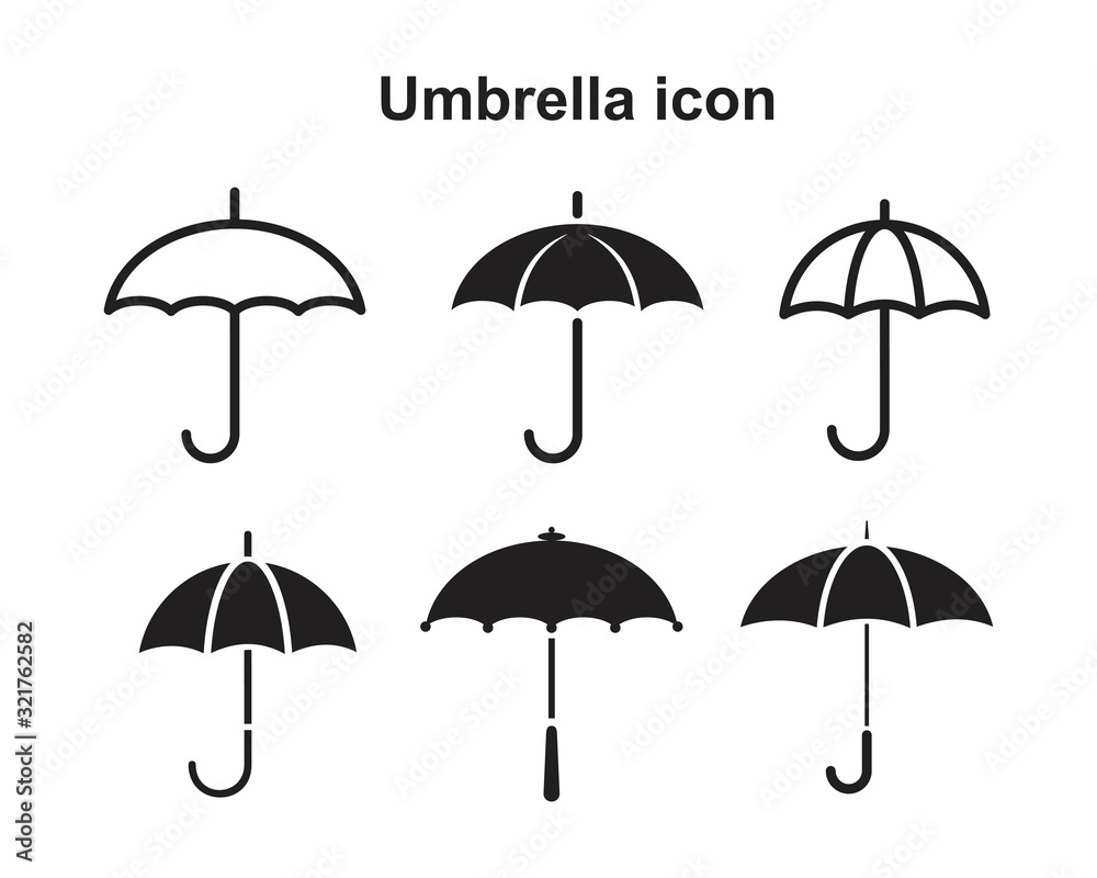 Umbrella Icon template black color editable. Umbrella Icon symbol Flat vector illustration for graphic and web design.