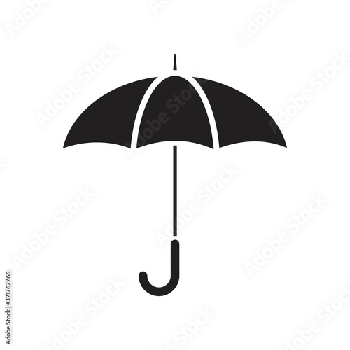 Umbrella Icon template black color editable. Umbrella Icon symbol Flat vector illustration for graphic and web design.