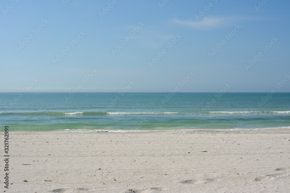 Beautiful Florida beach on the tropical gulf coast. This picture was taken on Longboat Key near Sarasota, Florida.