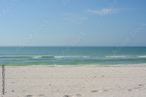 Beautiful Florida beach on the tropical gulf coast. This picture was taken on Longboat Key near Sarasota  Florida.
