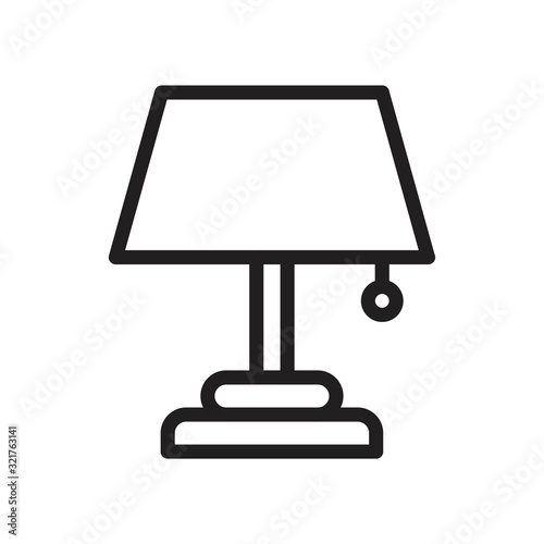 Lamp Icon template black color editable. Lamp Icon symbol Flat vector illustration for graphic and web design.