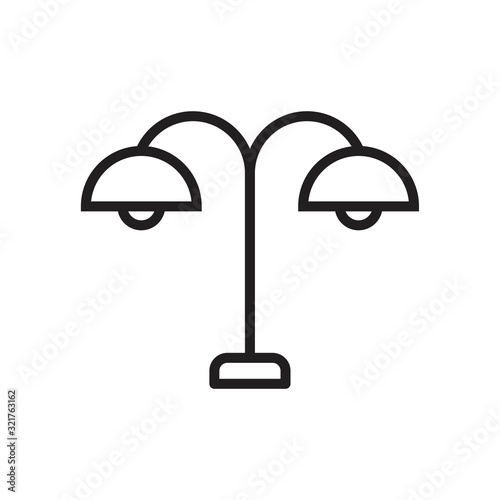 Lamp Icon template black color editable. Lamp Icon symbol Flat vector illustration for graphic and web design.