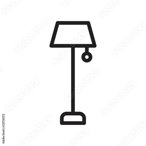 Lamp Icon template black color editable. Lamp Icon symbol Flat vector illustration for graphic and web design.