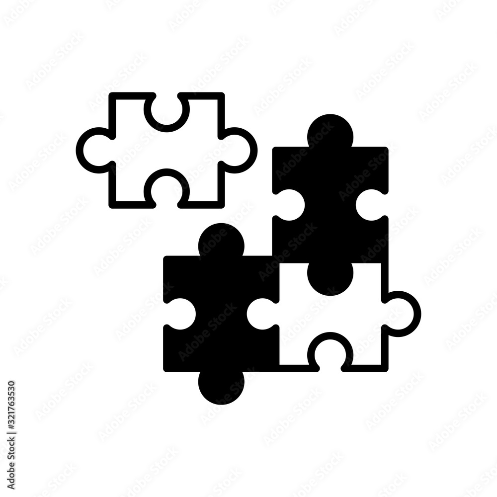 Simple Puzzle Icon Vector Design Template Simple Puzzle Icon Vector Design Template
