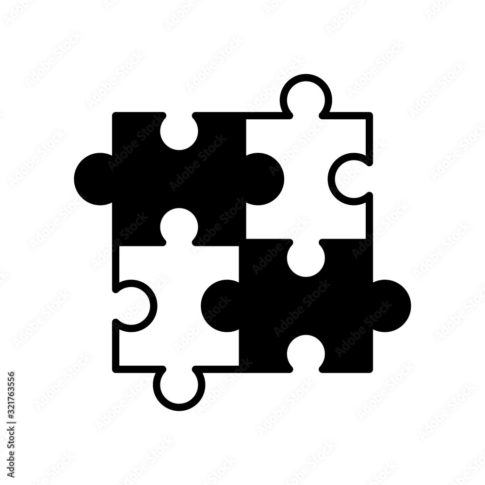 Simple Puzzle Icon Vector Design Template Simple Puzzle Icon Vector Design Template