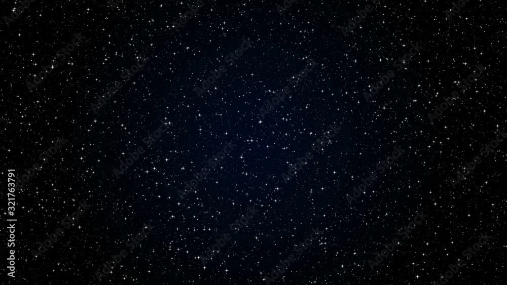 Night starry skies with twinkling stars motion background , Looping seamless space backdrop with blinking star in the night sky .