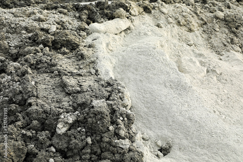 Canvas Print Calcium carbonate Lime for treat (soil or water) with lime to reduce acidity and improve fertility or oxygen levels