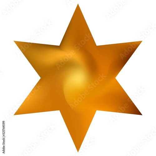 Colored background in the form of hexagram.