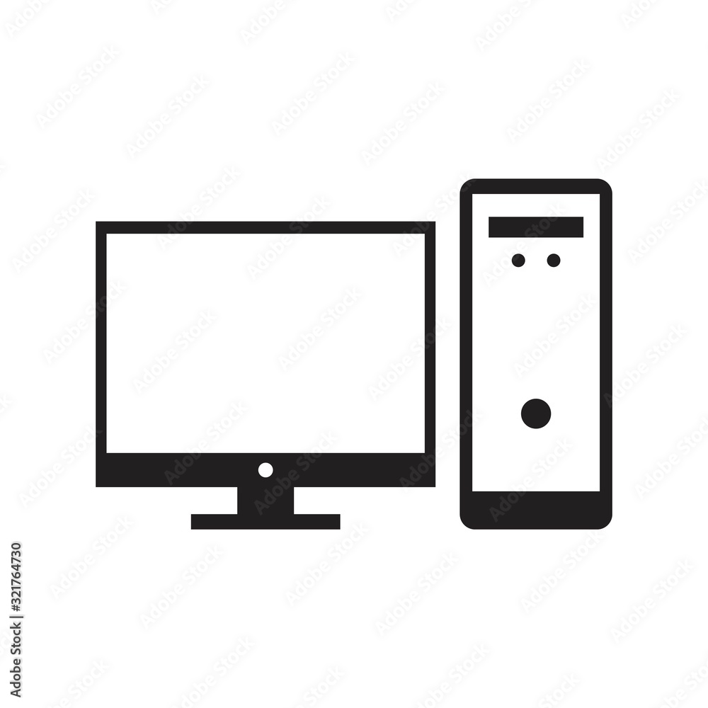 Computer Icon template black color editable. Computer Icon symbol Flat vector illustration for graphic and web design. Computer Icon template black color editable. Computer Icon symbol Flat vector illustration for graphic and web design.
