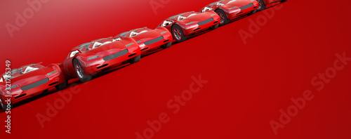 Red sports car race