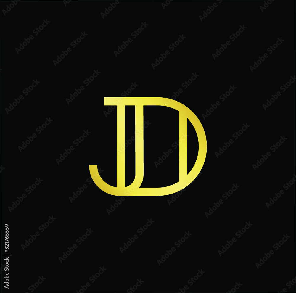 Outstanding professional elegant trendy awesome artistic black and gold color JD DJ initial based Alphabet icon logo. Outstanding professional elegant trendy awesome artistic black and gold color JD DJ initial based Alphabet icon logo.