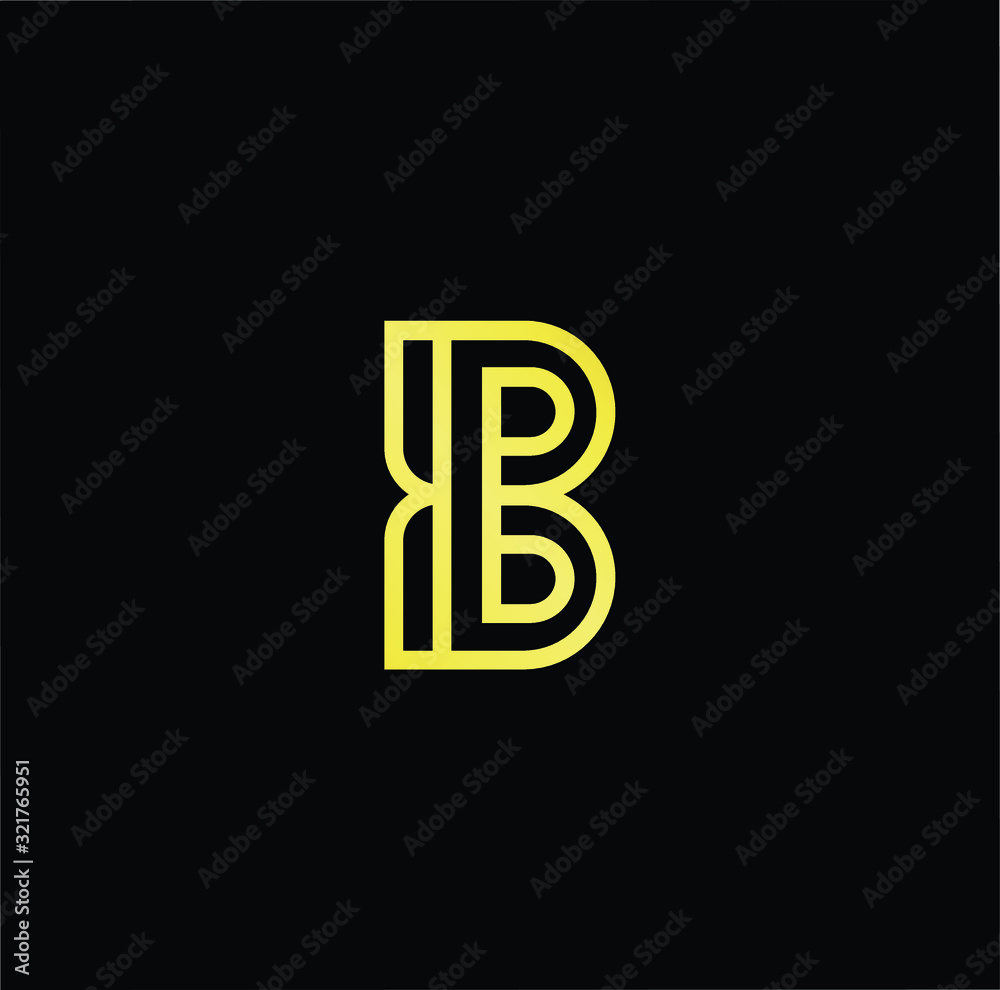 Obraz premium Outstanding professional elegant trendy awesome artistic black and gold color B BB initial based Alphabet icon logo.