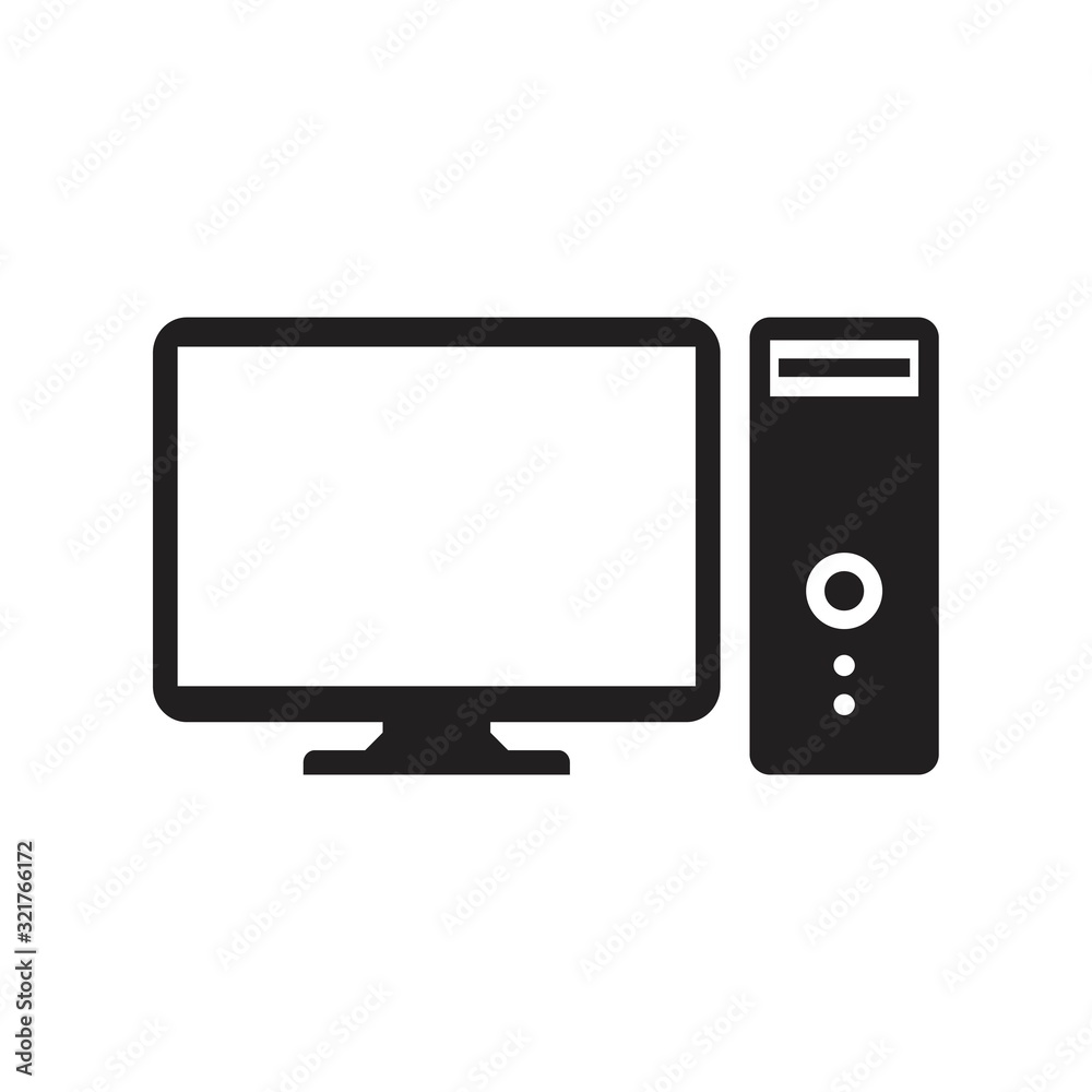 Computer Icon template black color editable. Computer Icon symbol Flat vector illustration for graphic and web design. Computer Icon template black color editable. Computer Icon symbol Flat vector illustration for graphic and web design.