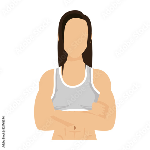 young woman athlete character healthy lifestyle © Gstudio