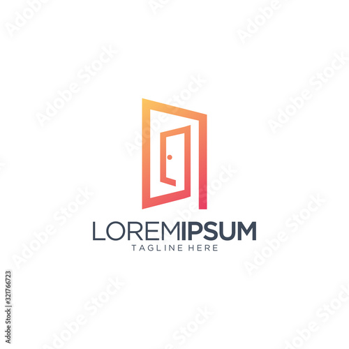 Abstract Door And Window Logo Vector For Furniture Company