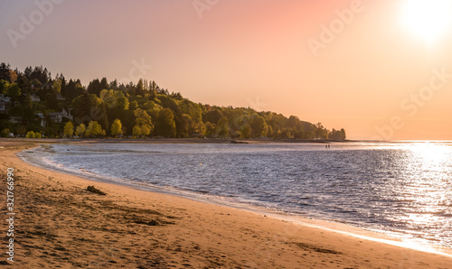 Panorama of Jericho beach in Vancouver  photo