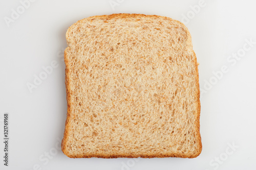 Fotobehang Square white bread slice