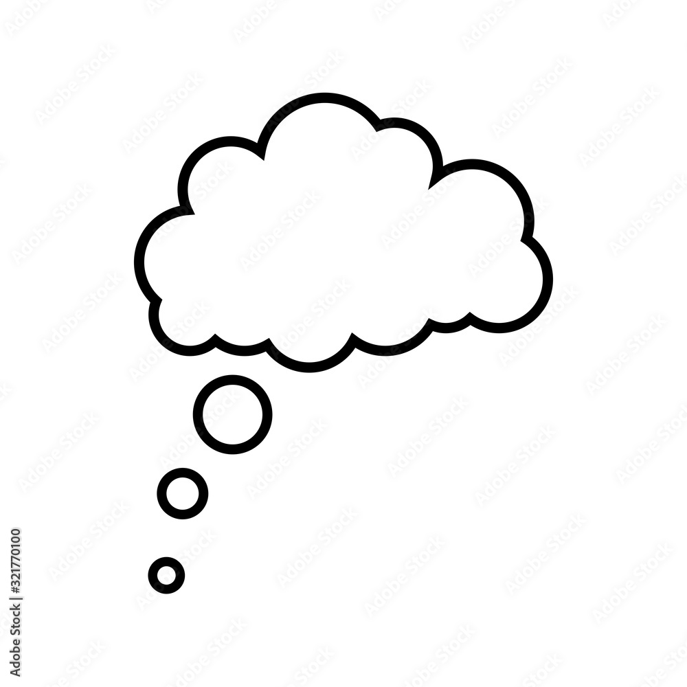 Thought bubble icon. speech bubbles Isolated on white background. Conversation icon. thinking cloud bubble icon. Thought bubble icon. speech bubbles Isolated on white background. Conversation icon. thinking cloud bubble icon.