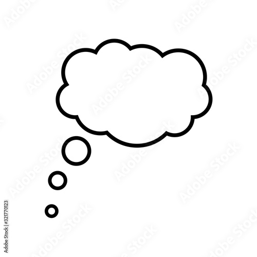speech bubbles Isolated on white background. Conversation icon. thought bubble icon. thinking cloud bubble icon.