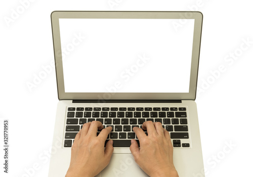 Silver modern laptop
