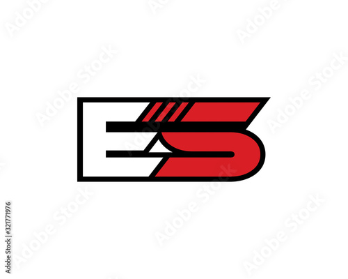 ES Letters Logo Design Template 001