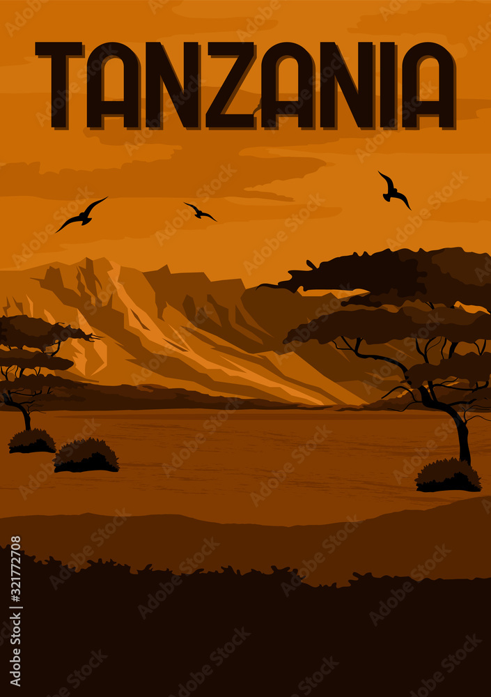 Tanzania Vector Illustration Background
