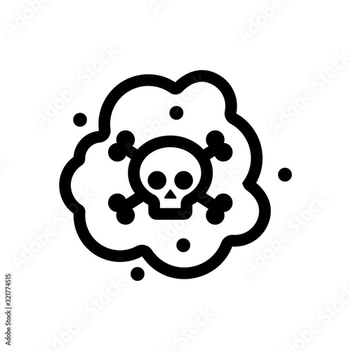 the smell of the icon vector. Thin line sign. Isolated contour symbol illustration