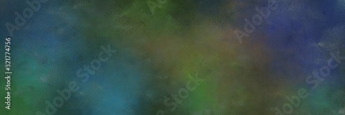 abstract painting background texture with dark slate gray, teal blue and dark olive green colors and space for text or image. can be used as header or banner
