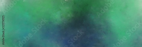 abstract painting background graphic with blue chill, sea green and dark slate gray colors and space for text or image. can be used as card, poster or background texture