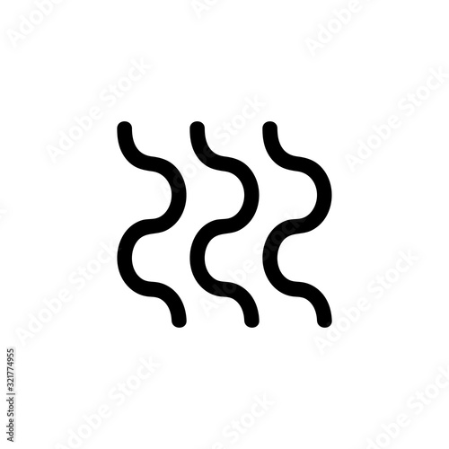 the smell of the icon vector. Thin line sign. Isolated contour symbol illustration
