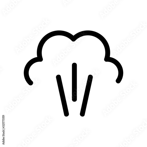 the smell of the icon vector. Thin line sign. Isolated contour symbol illustration