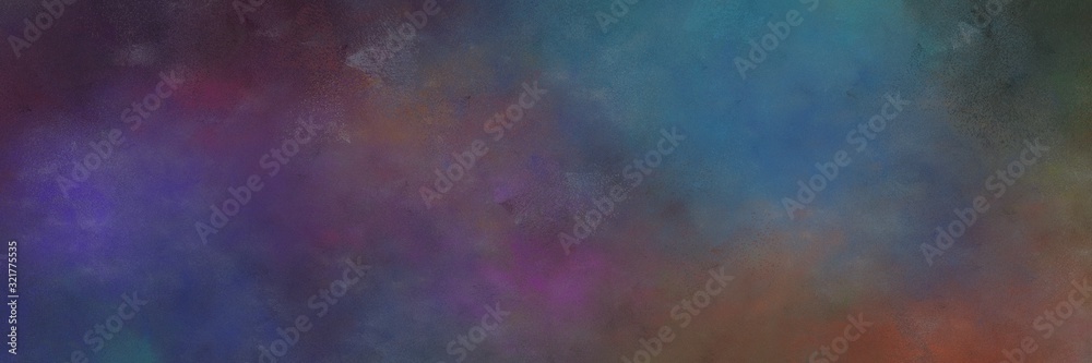 Obraz premium abstract painting background texture with dark slate gray, pastel brown and teal blue colors. can be used as season card background or wall paper cover background