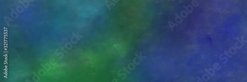 colorful grungy painting background texture with dark slate gray, sea green and dark slate blue colors and space for text or image. can be used as header or banner
