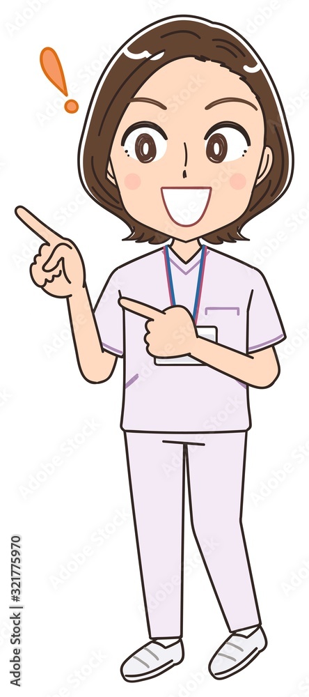 ナース 看護師 白衣 イラスト マンガ アニメ 先輩