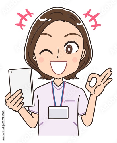 ナース 看護師 白衣 イラスト マンガ アニメ 先輩