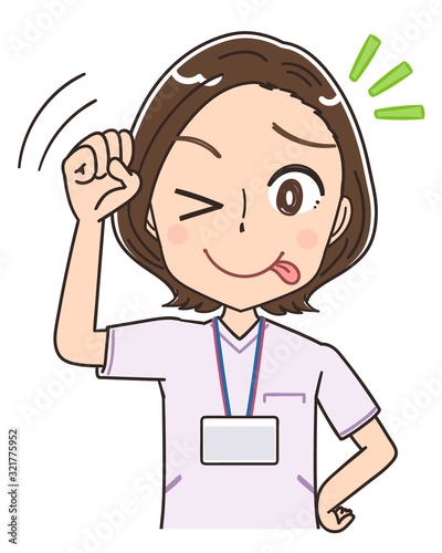 ナース 看護師 白衣 イラスト マンガ アニメ 先輩