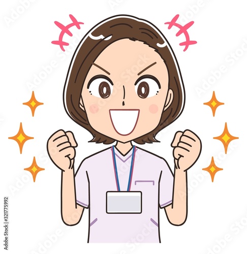ナース 看護師 白衣 イラスト マンガ アニメ 先輩