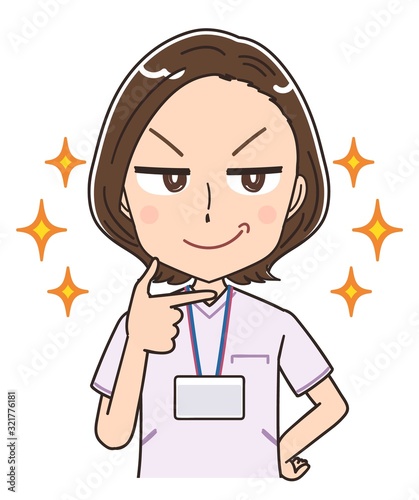 ナース 看護師 白衣 イラスト マンガ アニメ 先輩