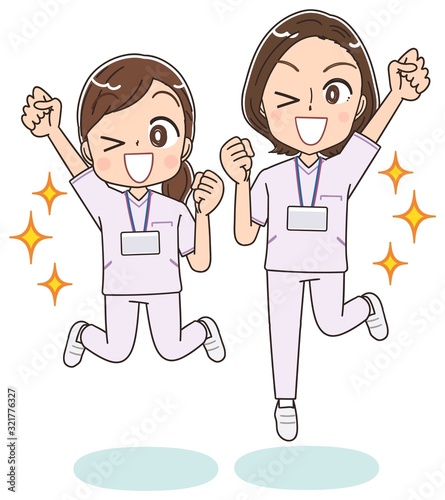 ナース 看護師 白衣 イラスト マンガ アニメ 先輩